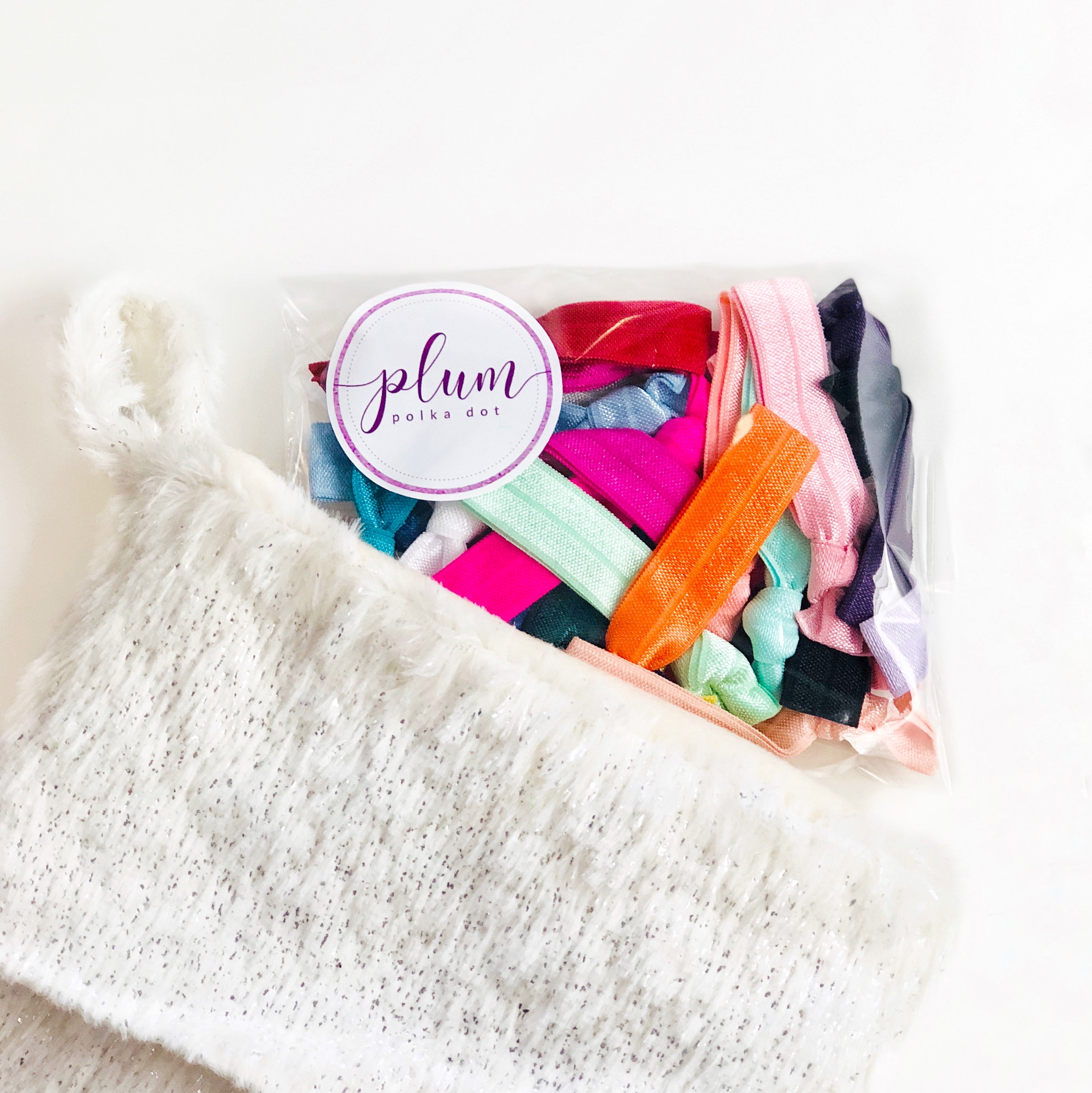 Solid Color Creaseless Hair Ties - Set of 25 - @PlumPolkaDot 