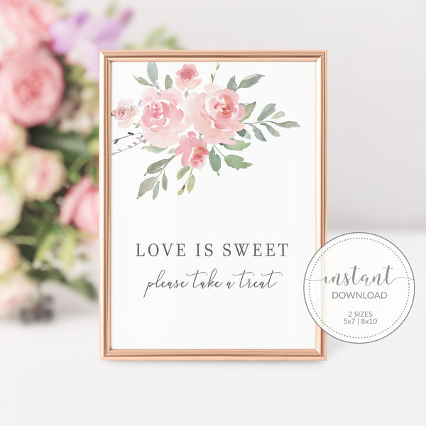 Appetisers sign, INSTANT DOWNLOAD, shops Love is sweet, take a treat, bridal shower sign, Appetisers poster, food signage, food sign