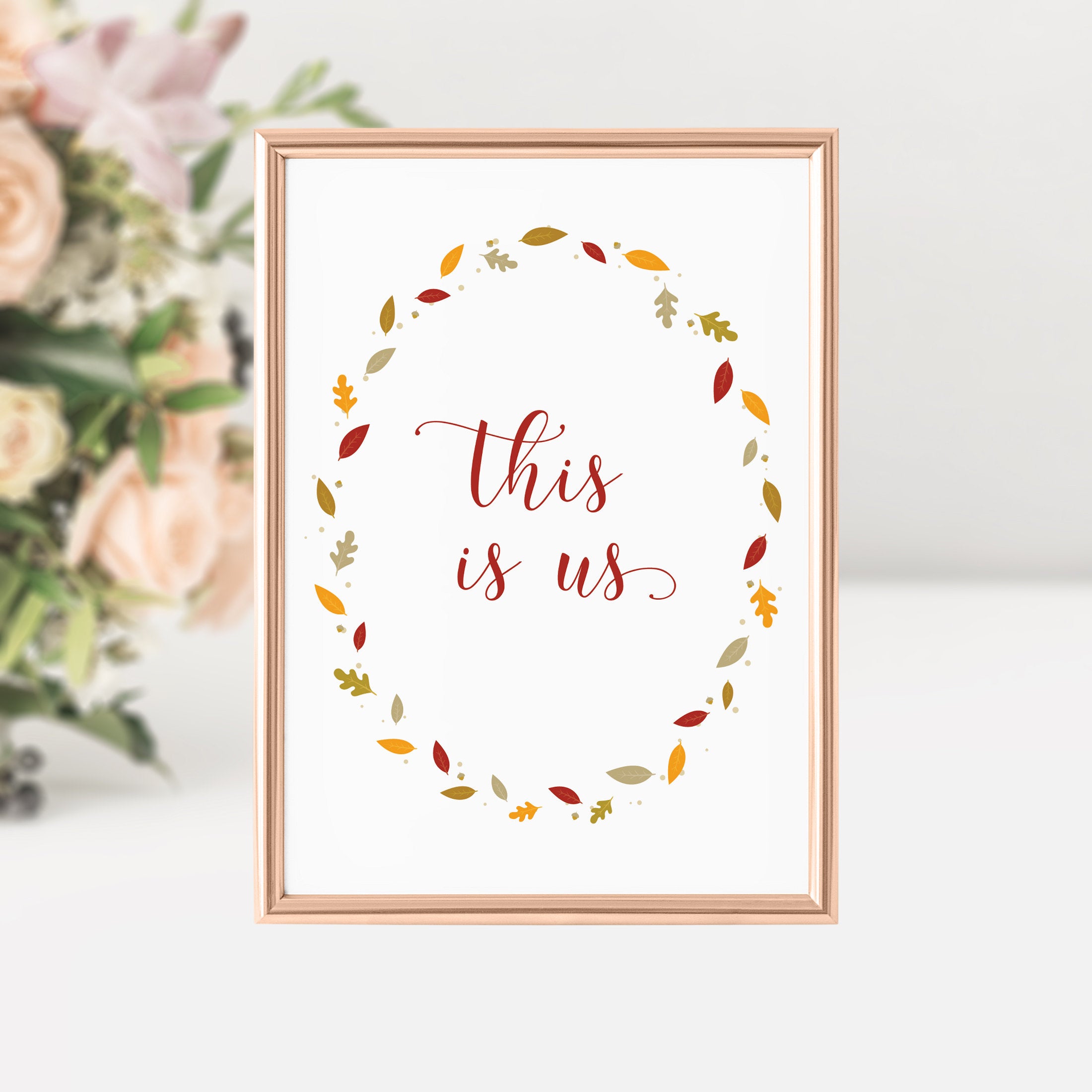 This is Us Sign Digital, Fall Family Sign, Fall Decorations for Home, Autumn Decor for Home, Fall Printable, INSTANT DOWNLOAD - FL100 - @PlumPolkaDot 