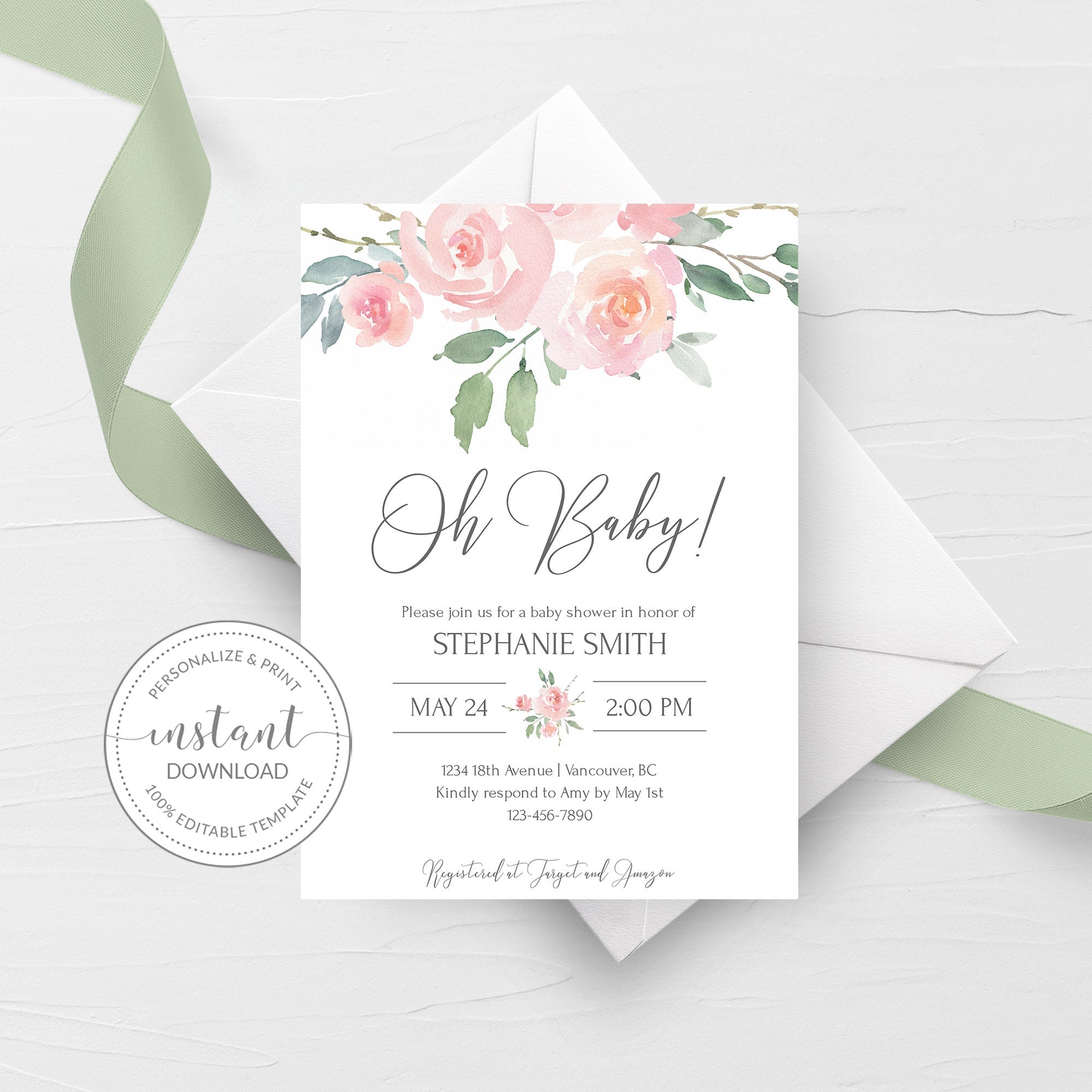 baby shower invitations templates girl