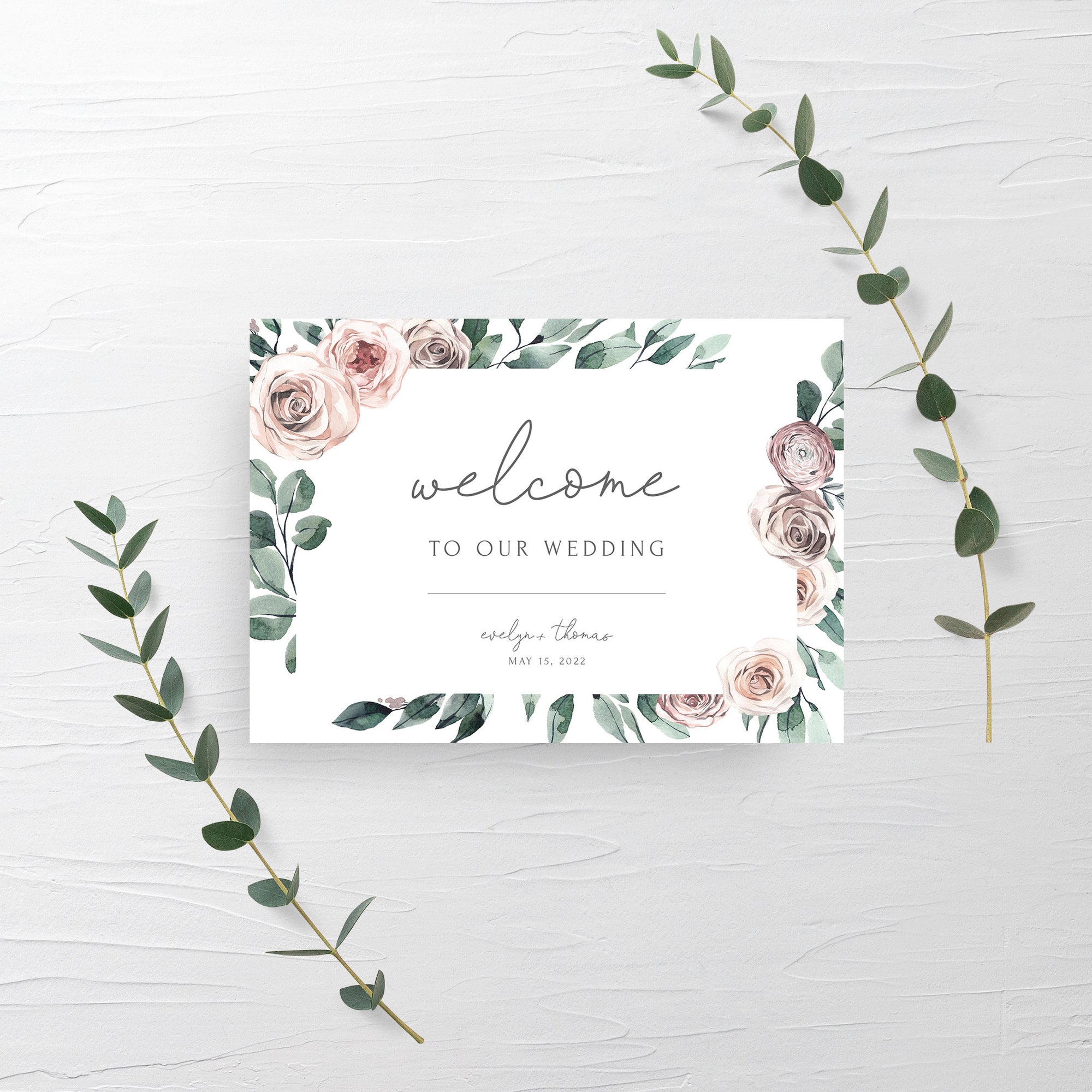 Personalised Wedding Welcome Sign Template - Edit, Download and Print! – We  Do Bou