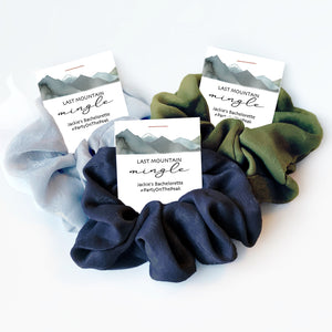 Last Mountain Mingle, Mountain Bachelorette Party Favors, Hair Scrunchies, Ski Bachelorette Favors, Mountain Bach - M100